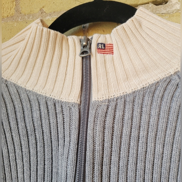 Vintage Polo Ralph Lauren Polo Jeans Co. U.S.A. Quarter Zip Sweater Size XXL - Picture 3 of 7